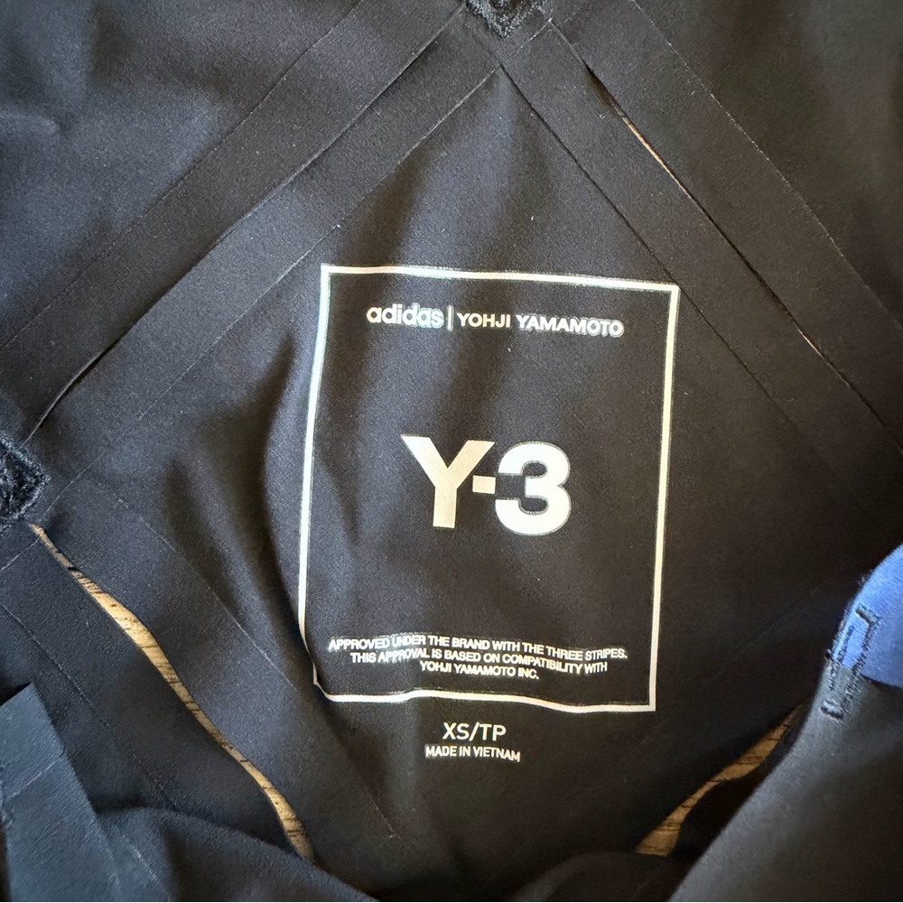 Adidas Y-3 puzzle Black and Blue Patchwork Crop Top women XS - Picture 2 of 4